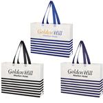 JH3395 Non-Woven Horizontal Stripe Tote Bag With Custom Imprint